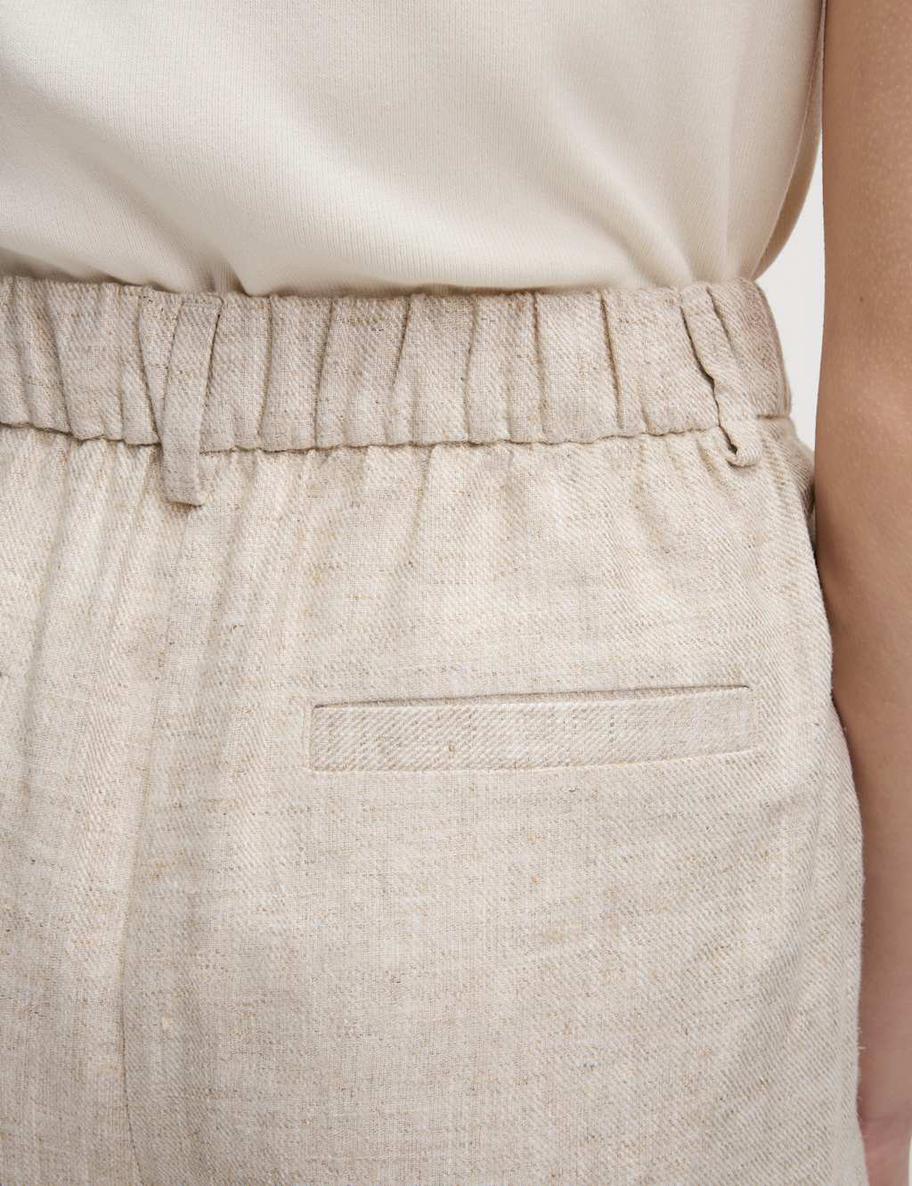 Linen Blend Melange Shorts 5 of 5
