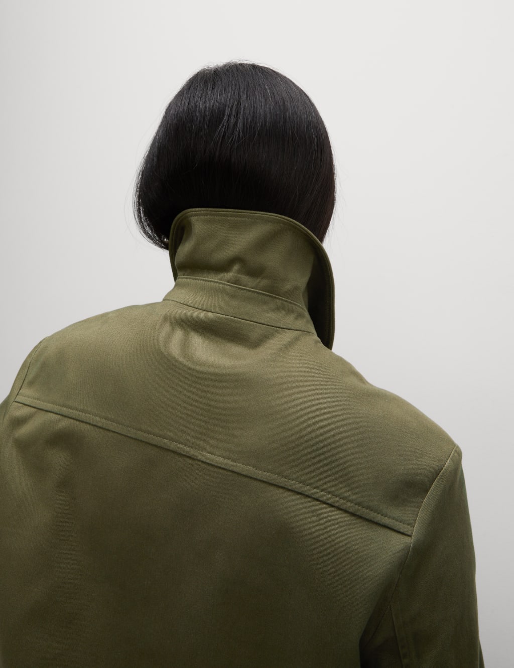 Pure Cotton Twill Collared Short Jacket 4 of 7