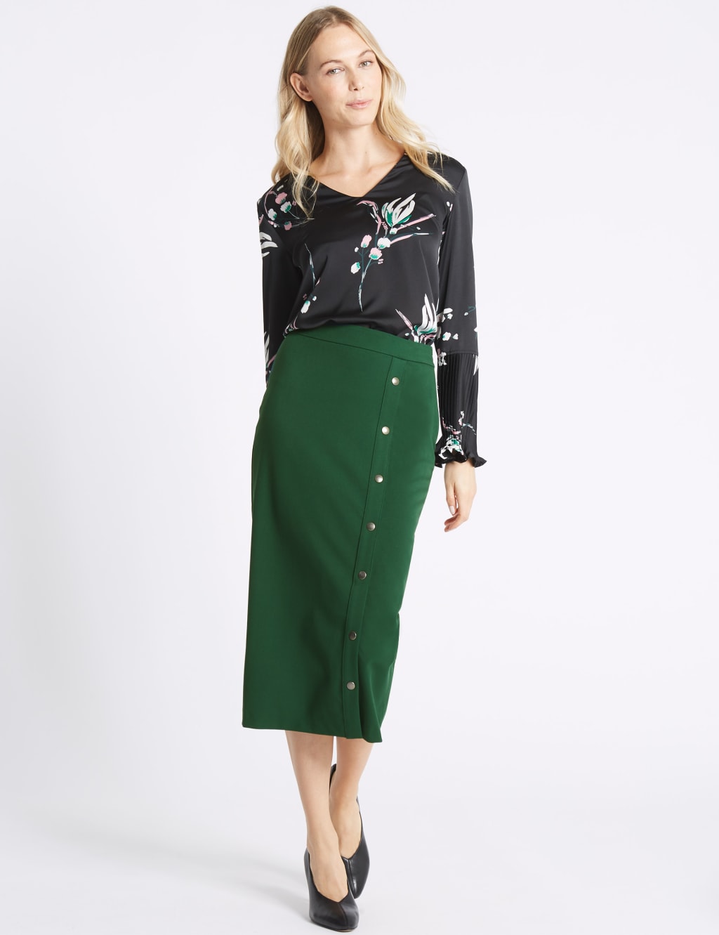 M&s midi pencil skirt top