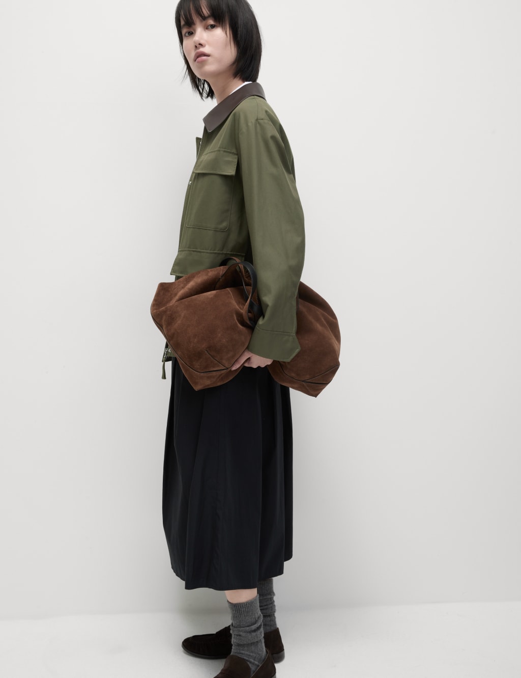Cotton Rich Collared Short Utility Jacket 5 of 8