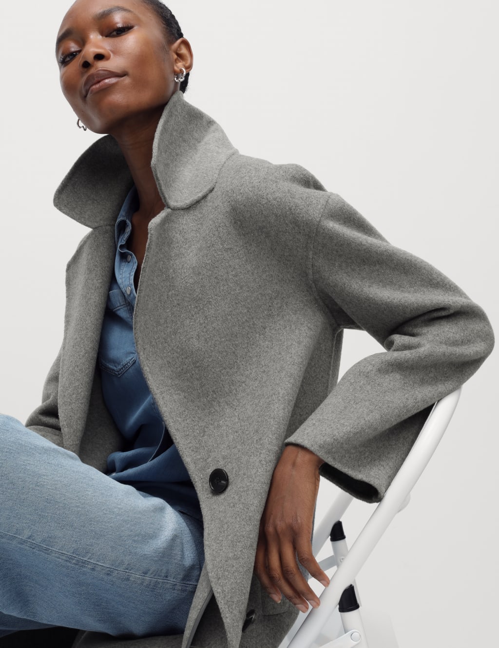 Marks and spencer wool blend coat discount