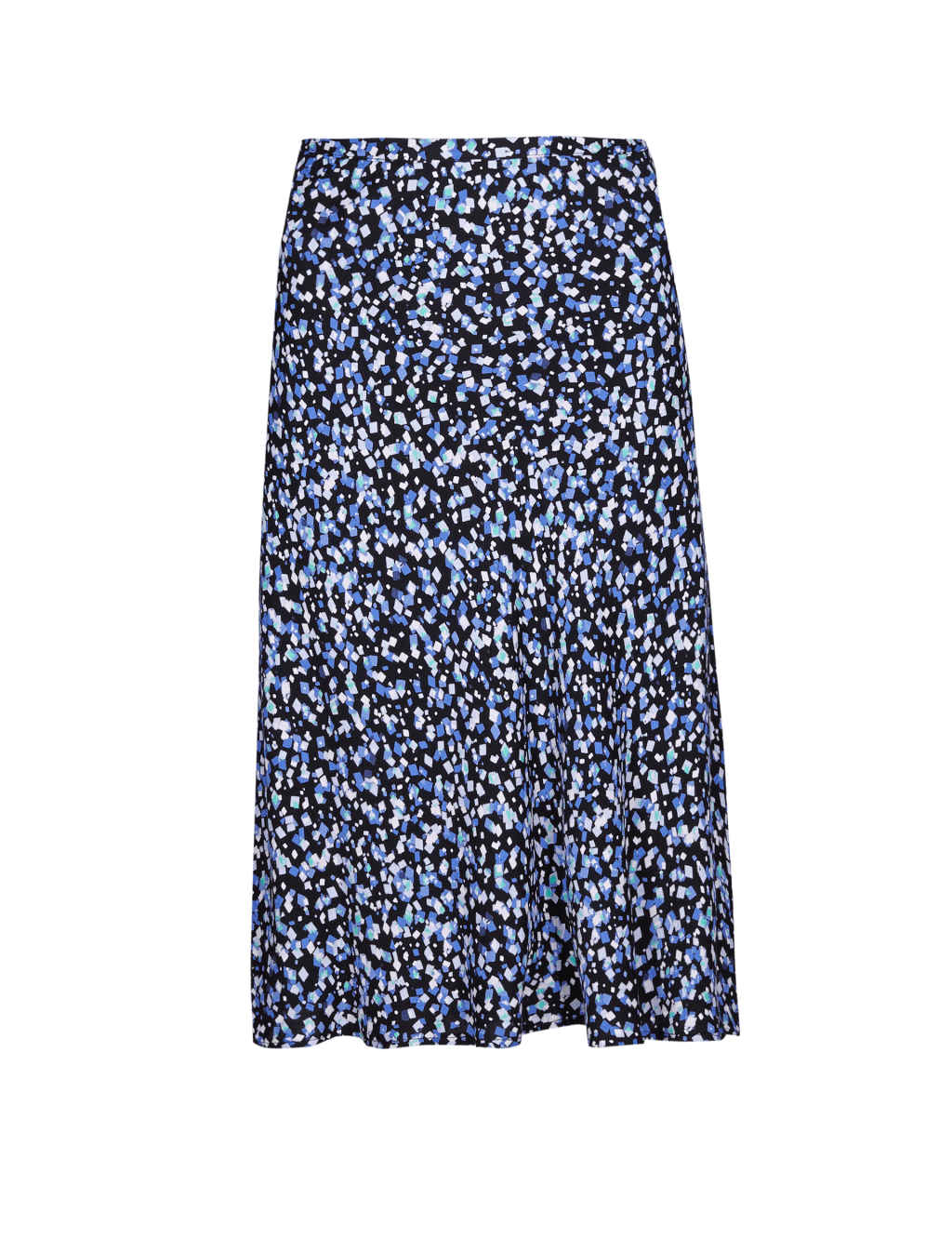Knee Length Pixel Print Bias Skirt 2 of 4