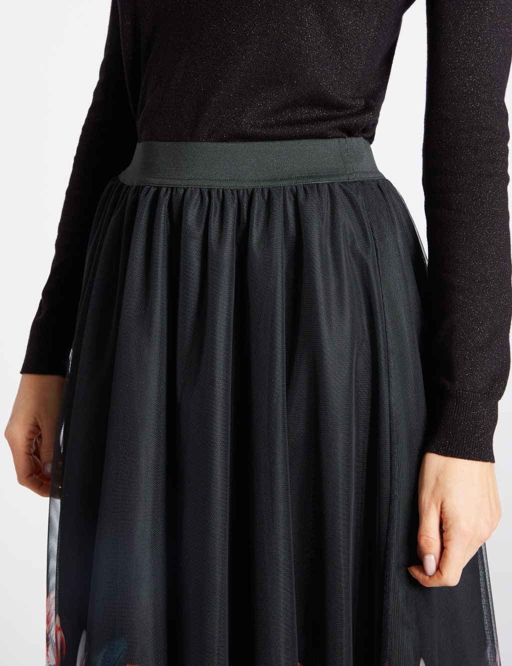 Floral Print A-Line Midi Skirt 5 of 5