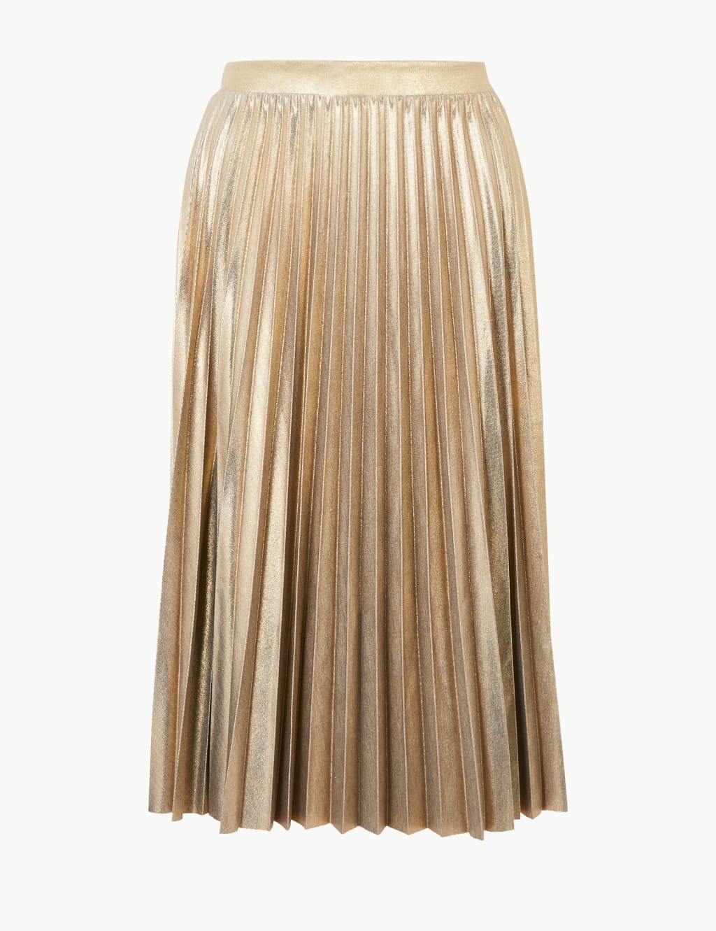 Metallic pleated skirt m&s cheap