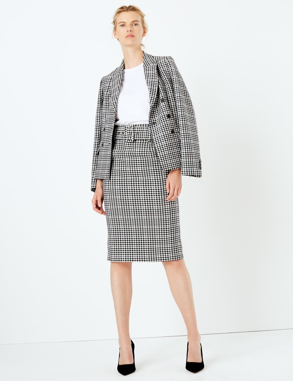 Gingham Pencil Skirt 1 of 10