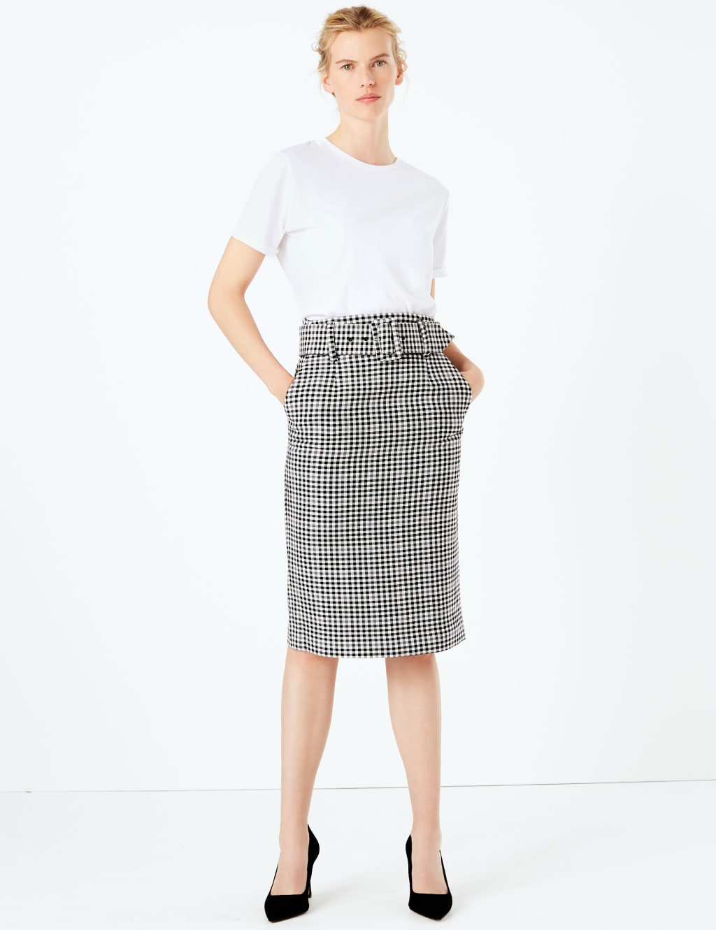 Gingham Pencil Skirt 6 of 10