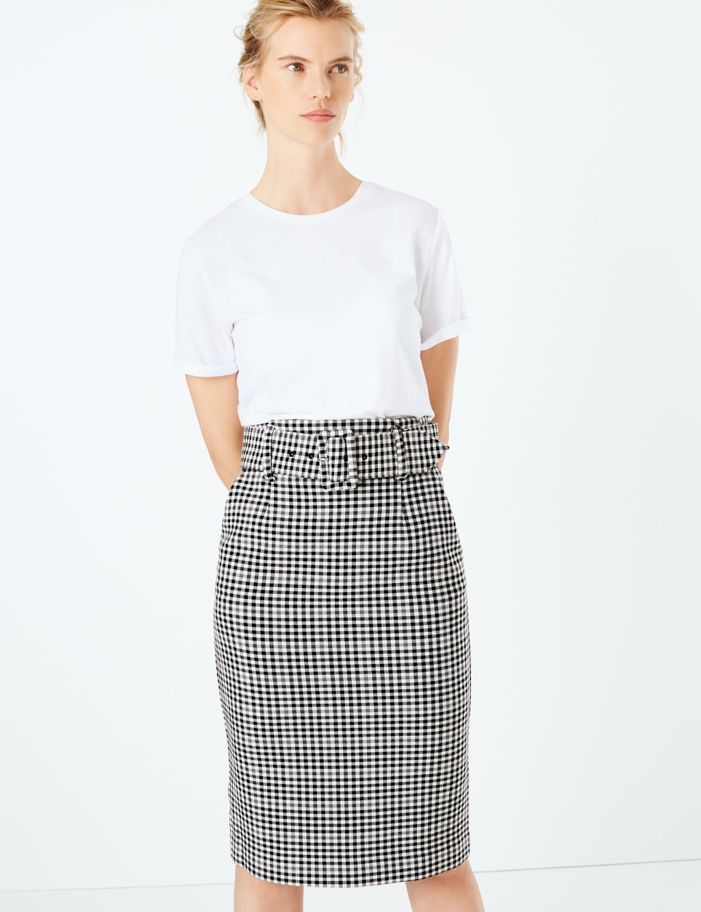 Gingham Pencil Skirt 7 of 10