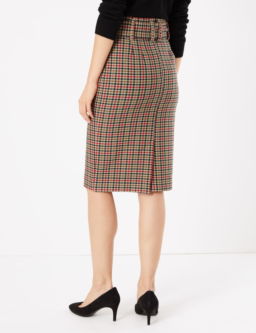 Gingham Pencil Skirt 2 of 4