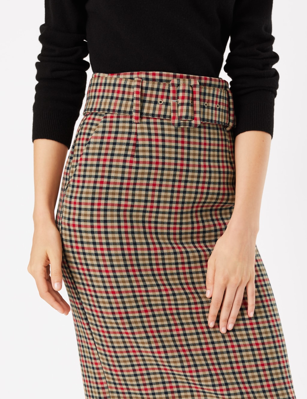 Gingham Pencil Skirt 3 of 4
