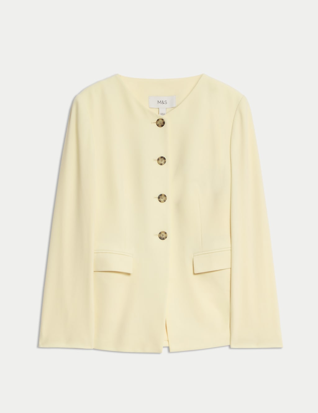 Tailored Collarless Blazer 2 of 5
