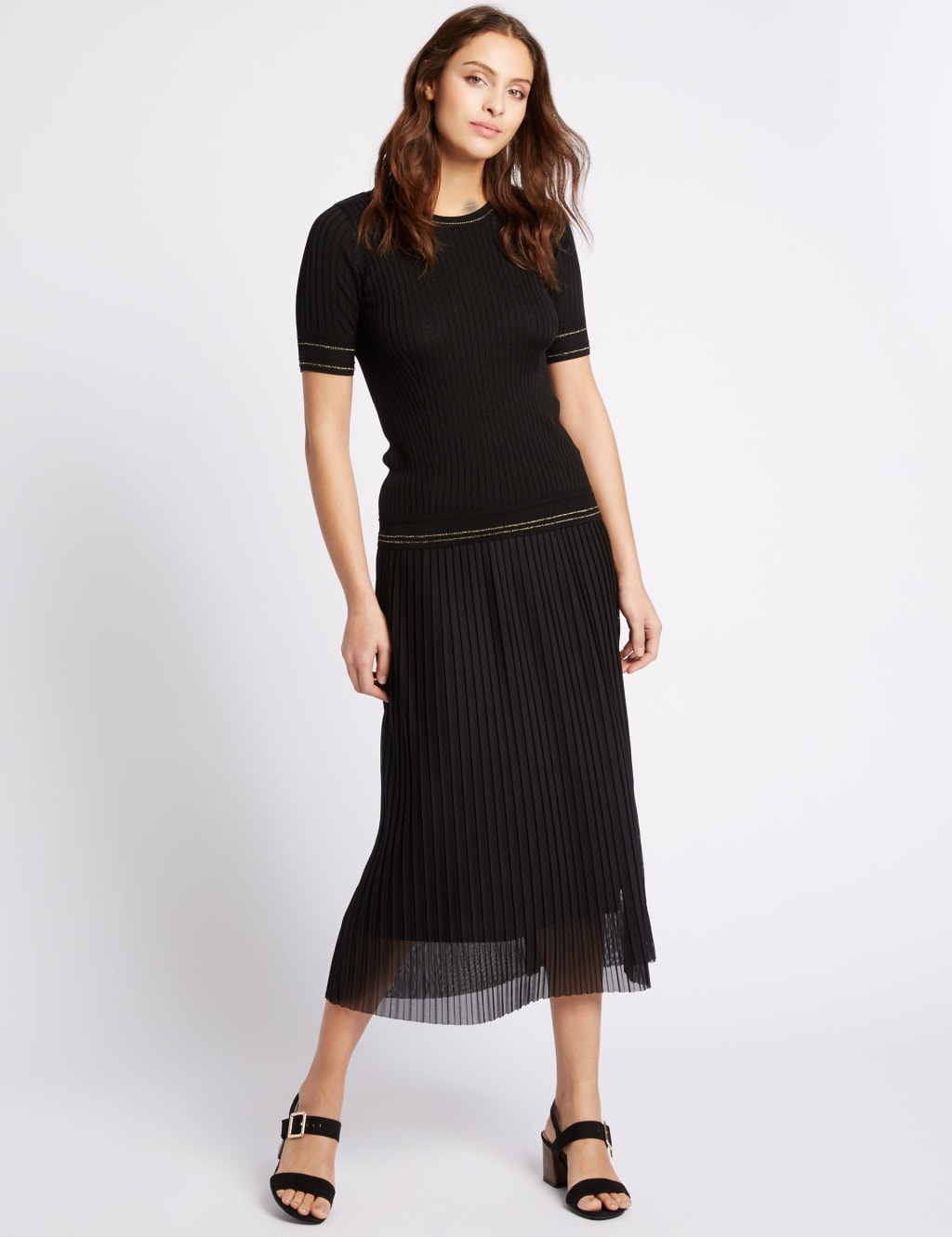 Pleated A-Line Midi Skirt 1 of 5