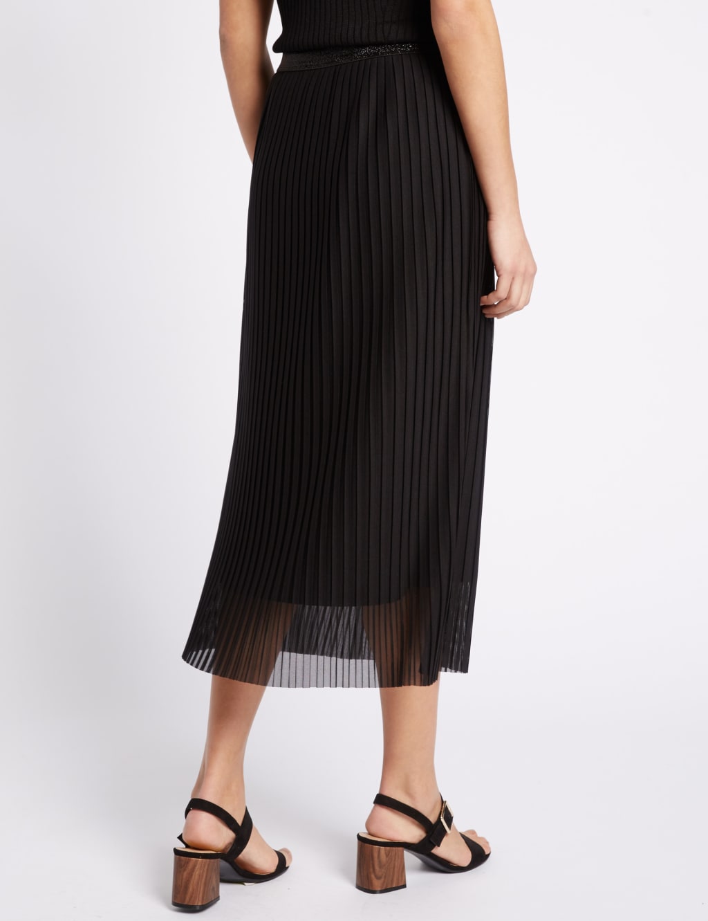 Pleated A-Line Midi Skirt 4 of 5