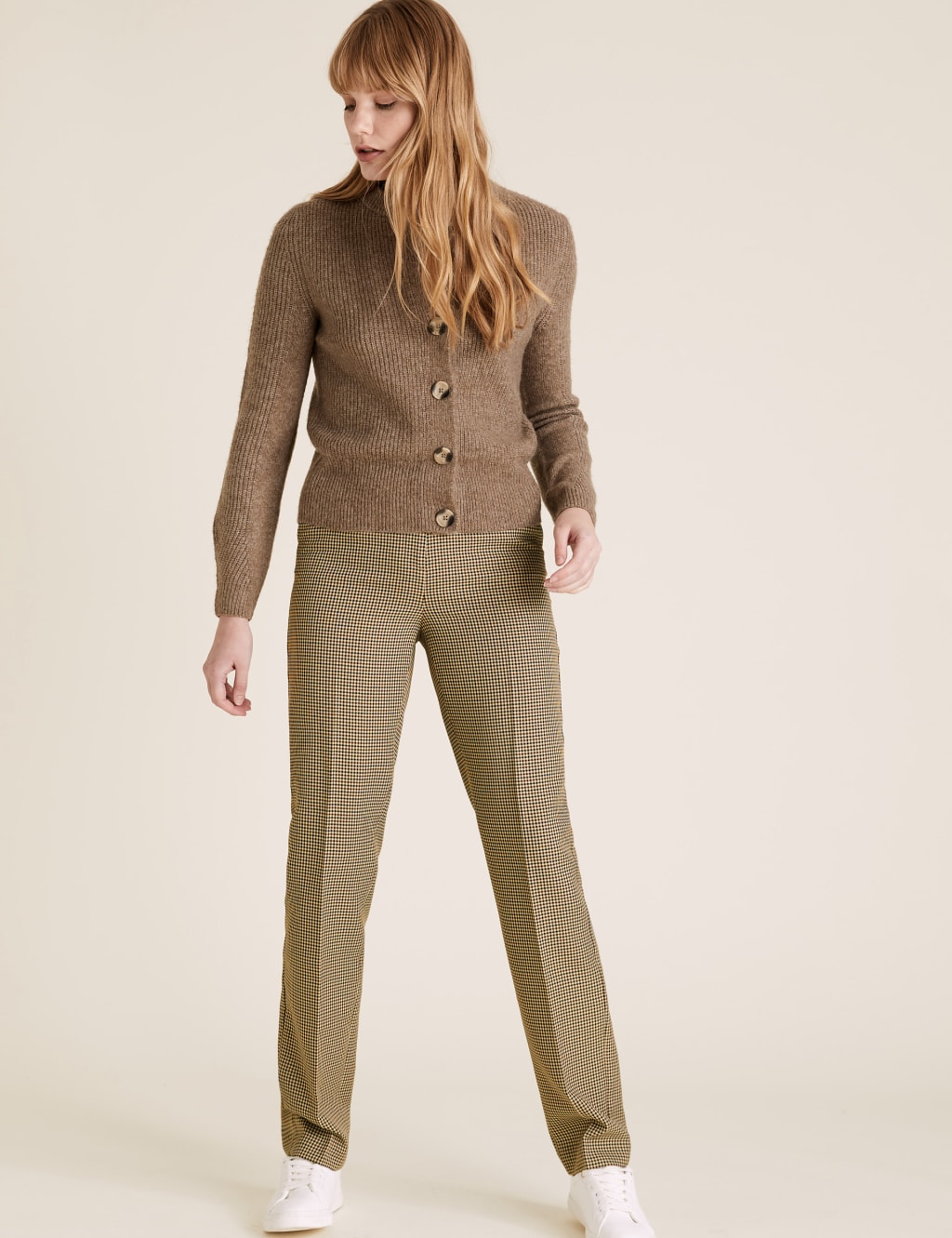Straight leg ankle grazer trousers cheap