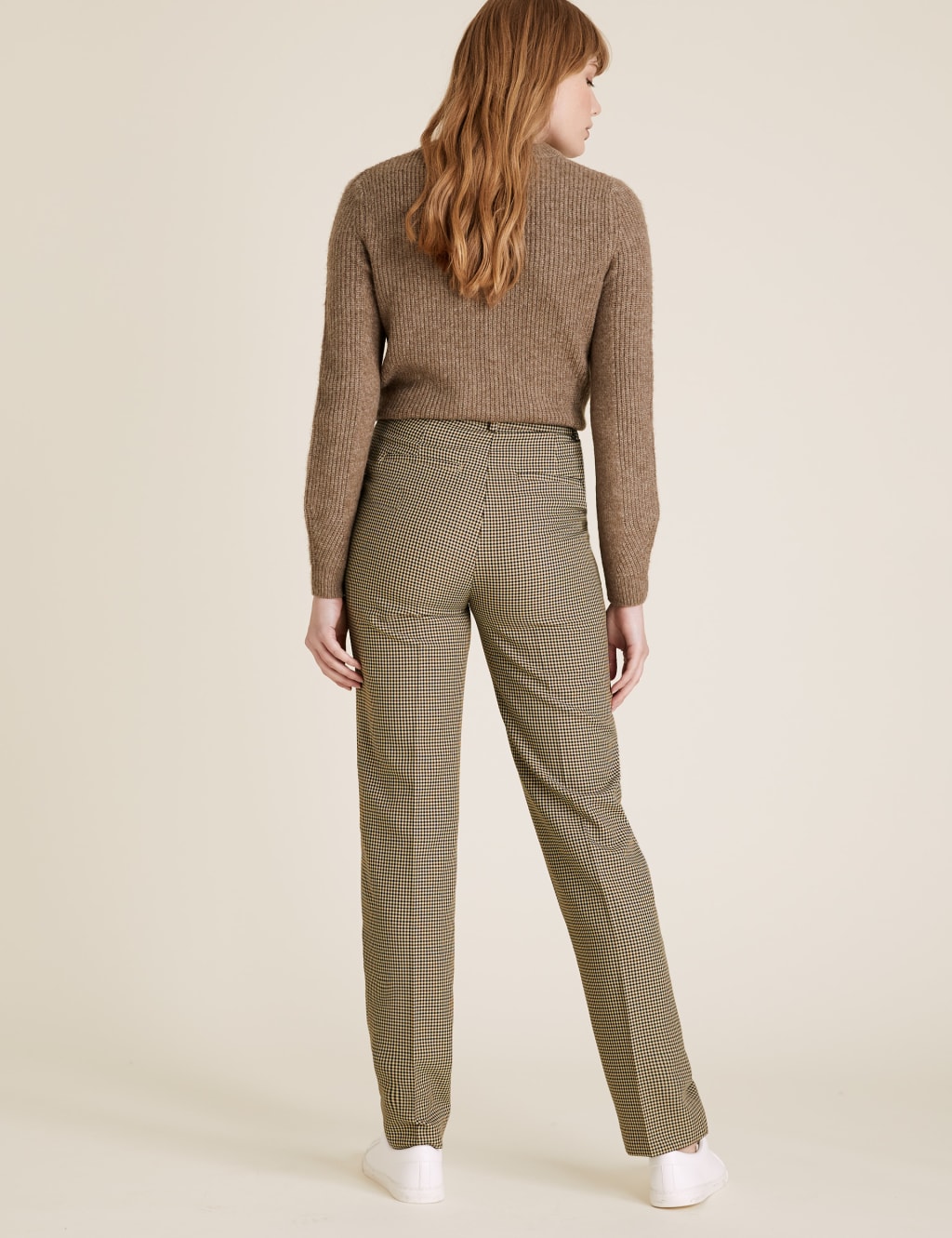 Checked Straight Leg Ankle Grazer Trousers 4 of 5