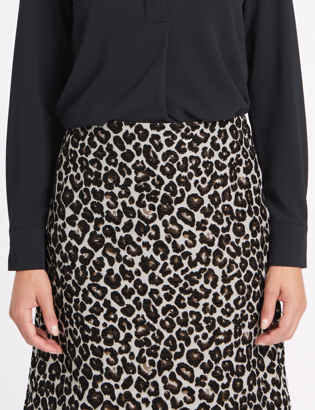 Leopard print mini skirt cotton cheap