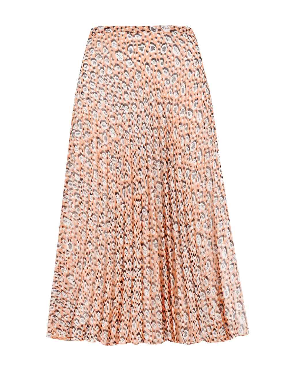 Animal Print Pleated A-Line Skirt 2 of 4