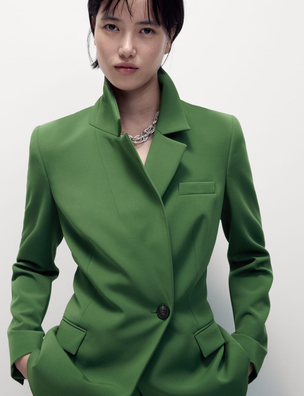 Tailored Single Breasted Blazer M S Collection M S
