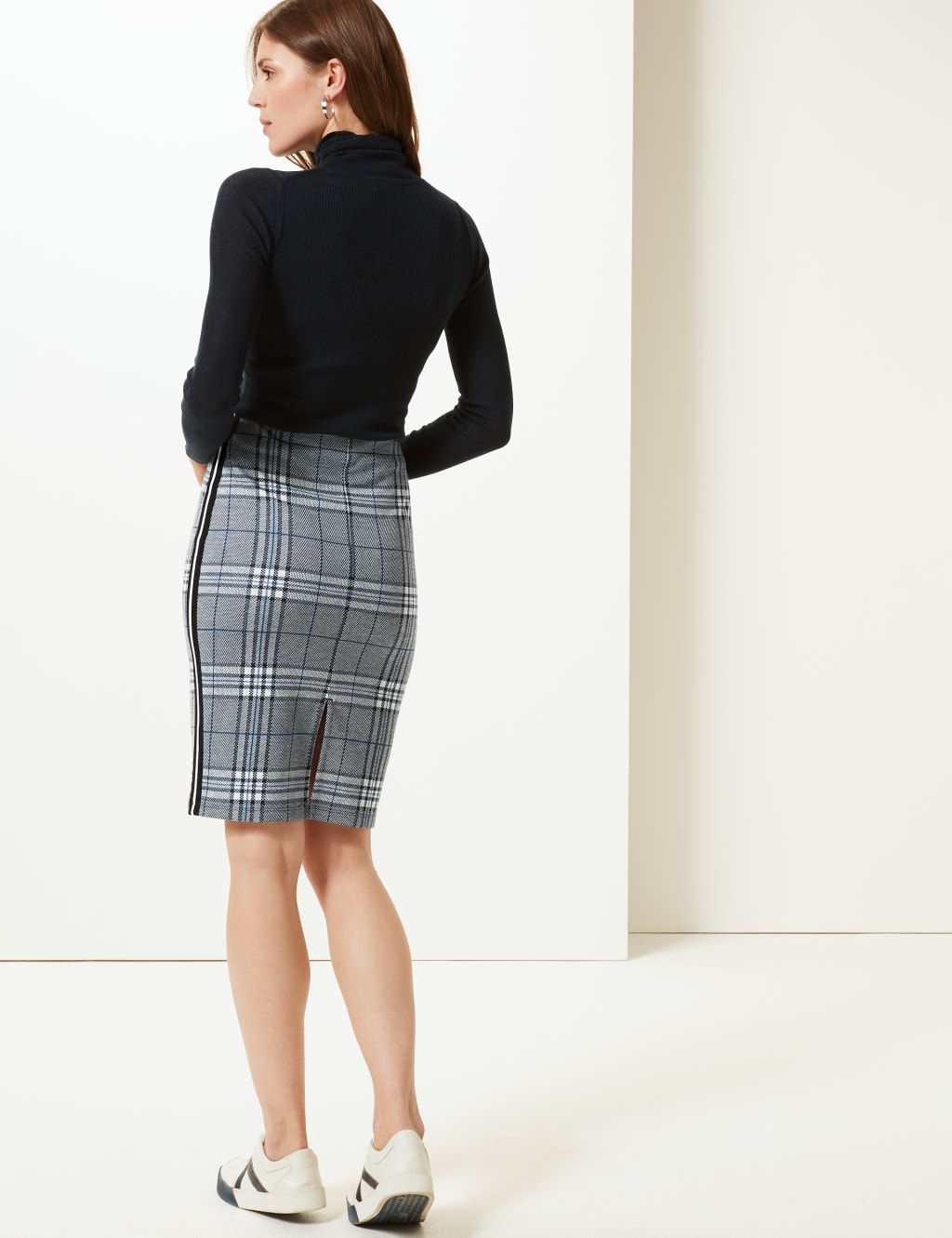 Checked Pencil Skirt 4 of 5