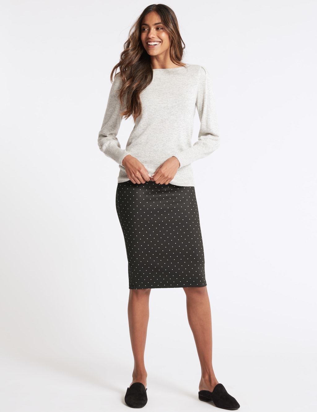 Spotted Pencil Skirt 1 of 6
