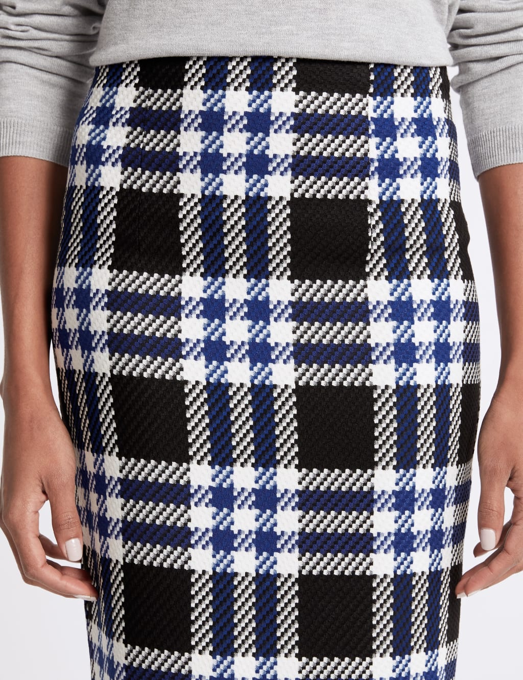 Checked Fish Tail Midi Skirt 6 of 6