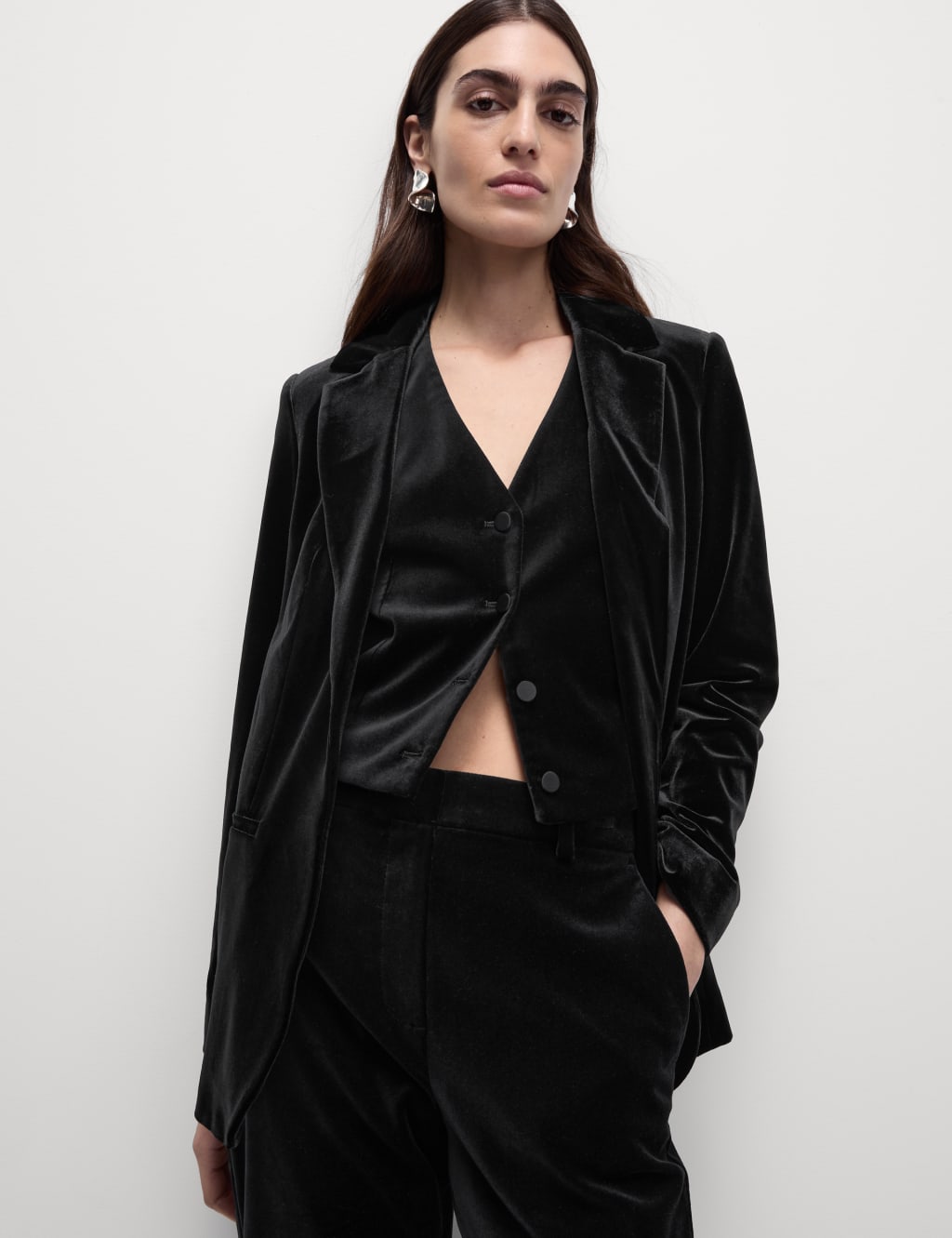 Relaxed Fit Single Breasted Blazer