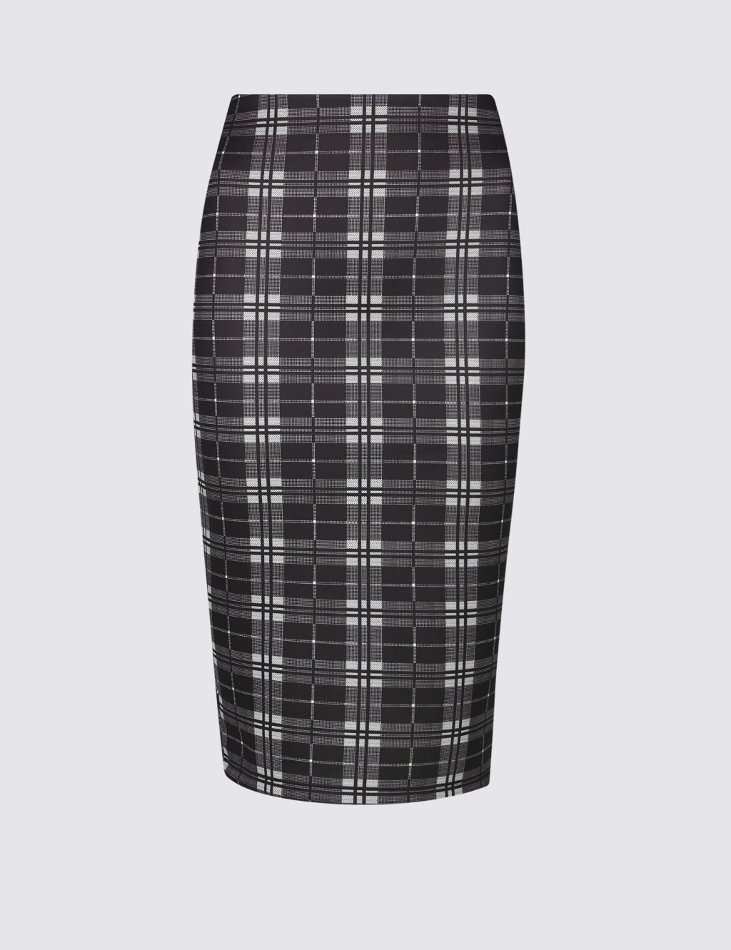 Scuba Checked Pencil Midi Skirt 2 of 5