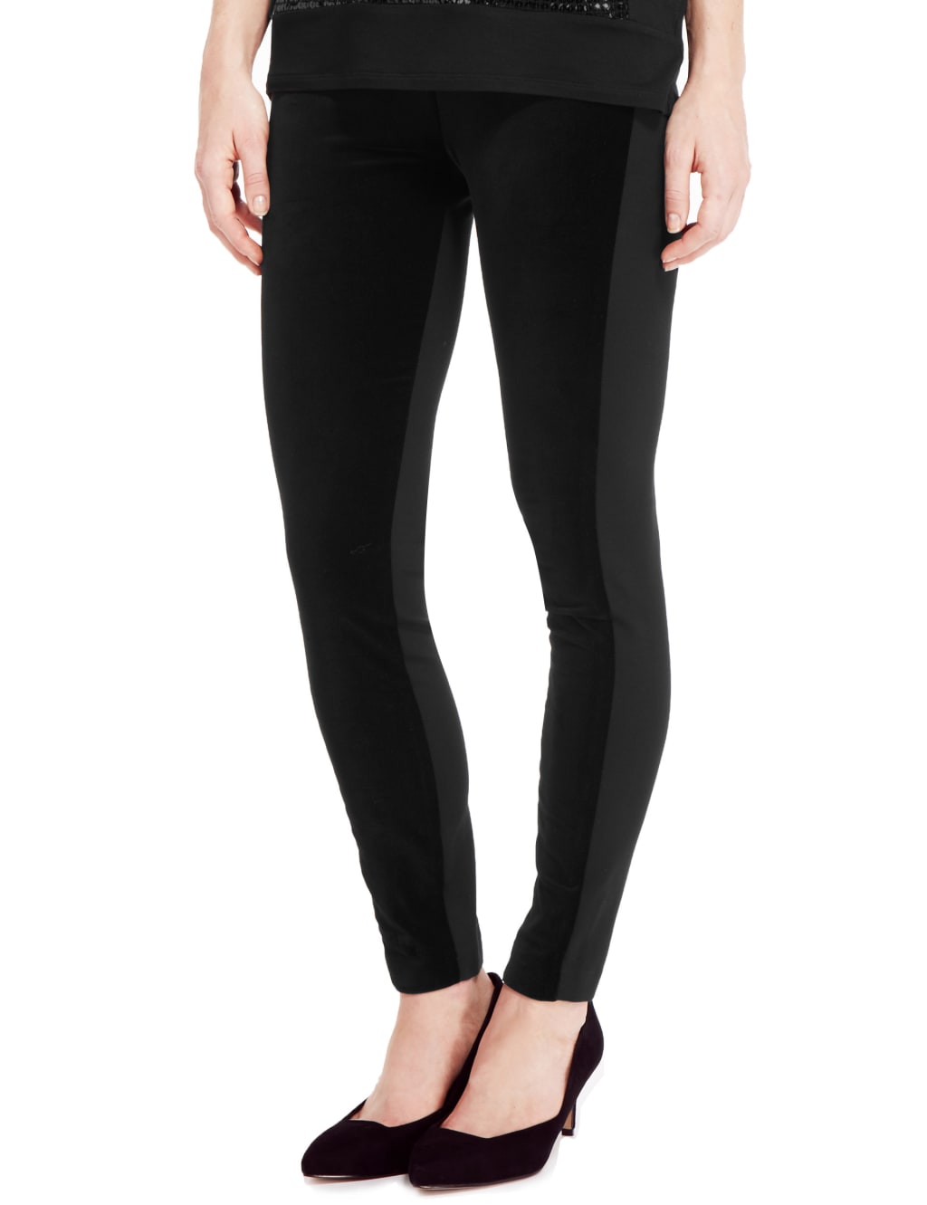 Cotton Rich Velour Ponte Treggings M S Collection M S