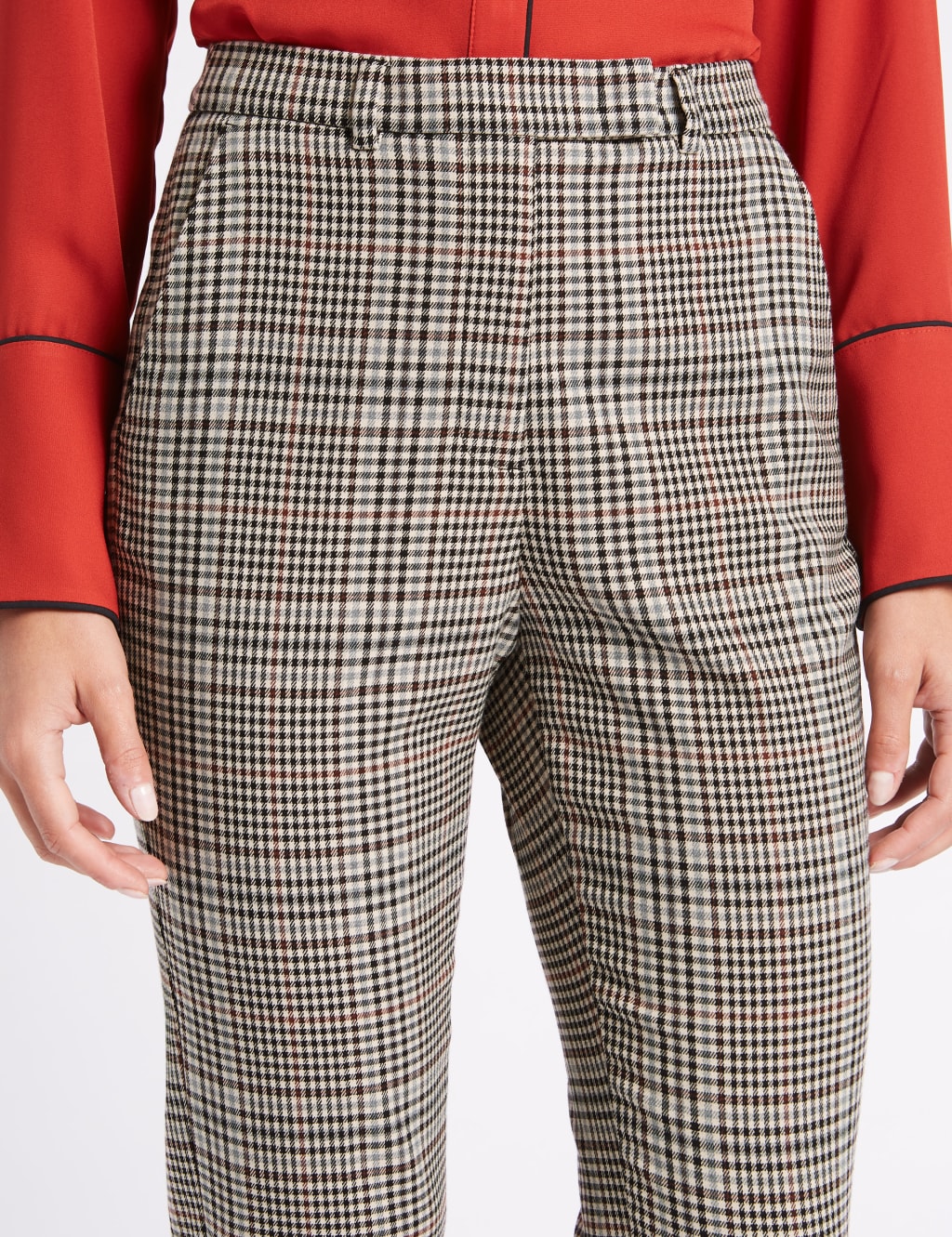 Checked Slim Leg Trousers 5 of 6