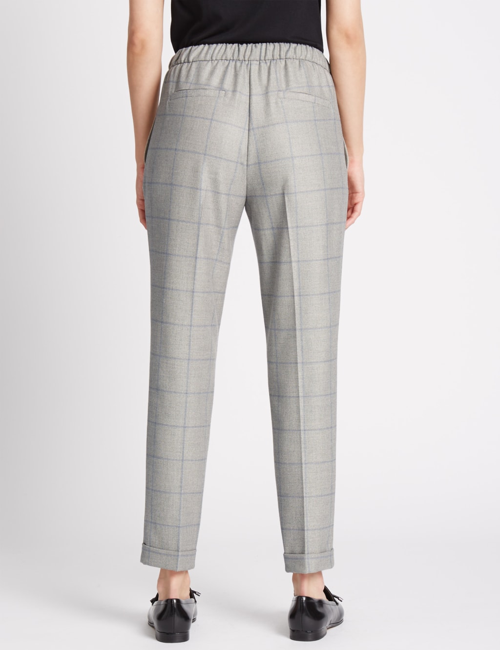 Womens checked joggers top