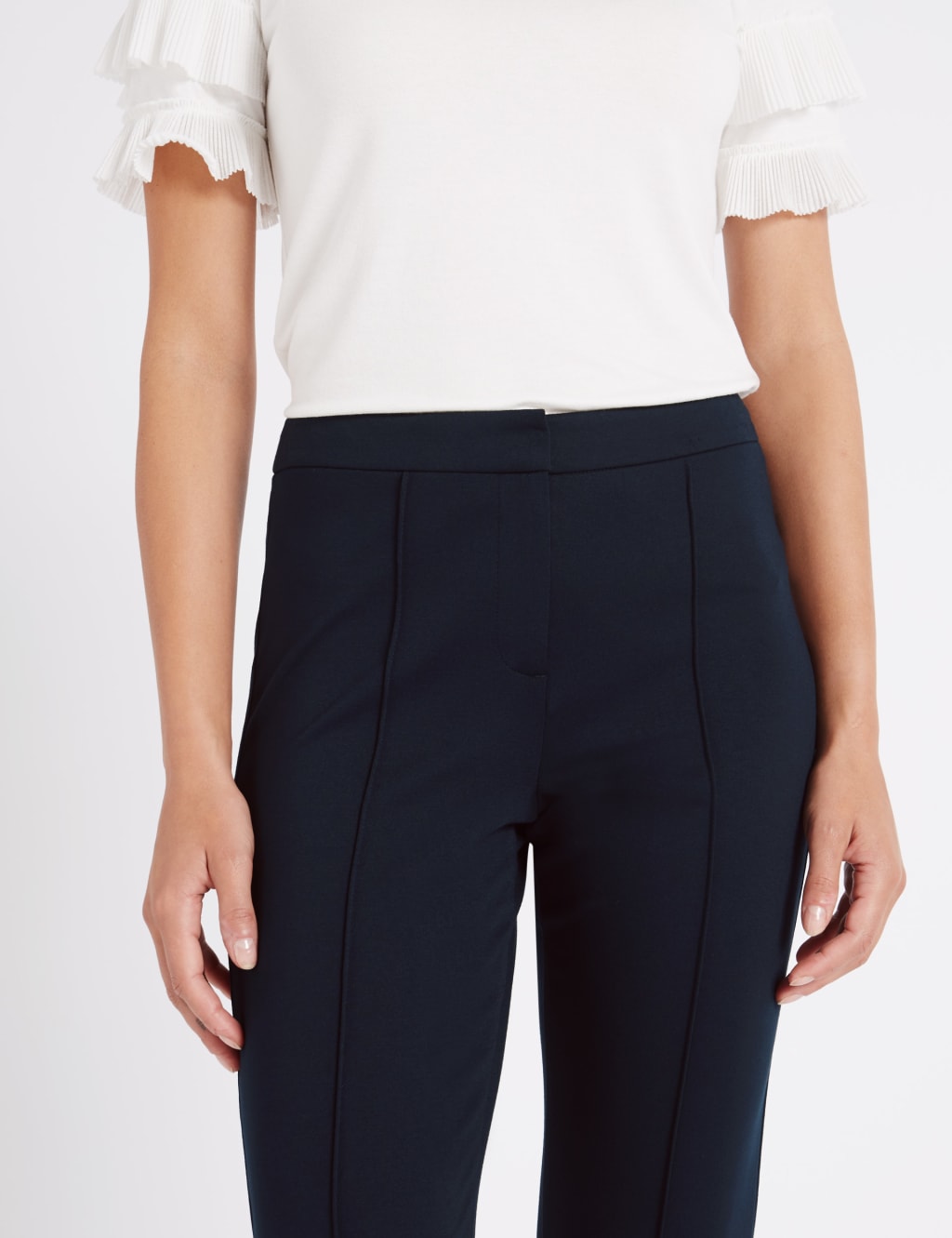 Slim Leg Flat Front Trousers 5 of 6