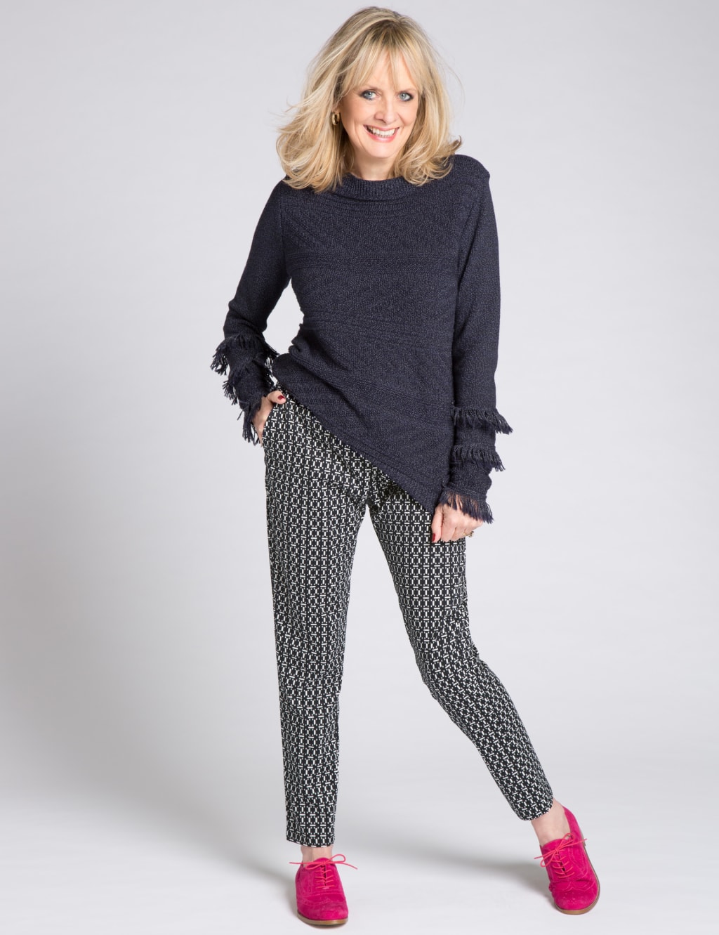 Dash Print Slim Leg Trousers 1 of 6