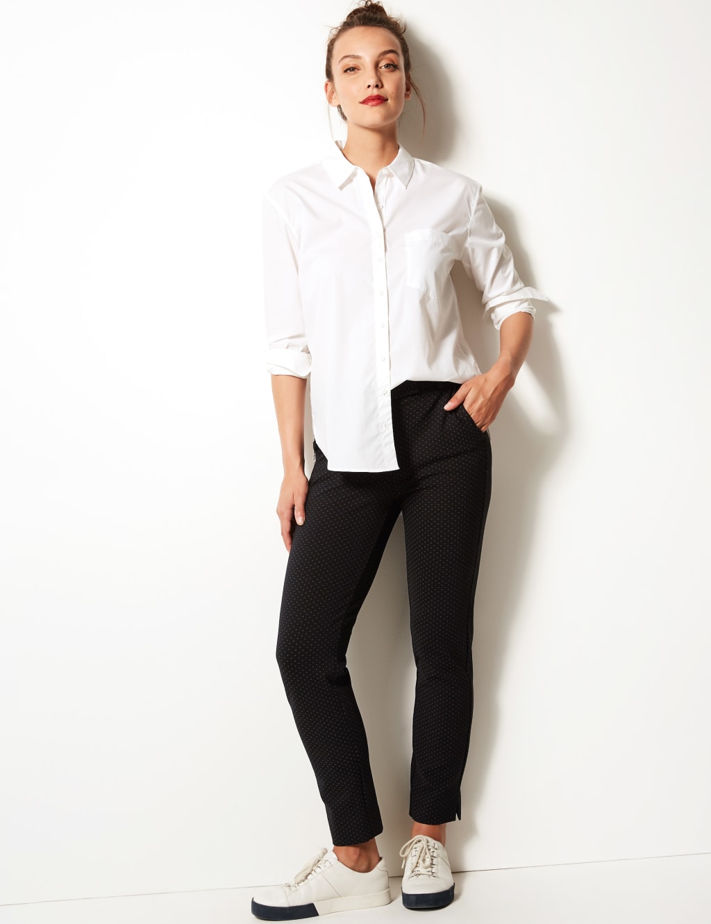 Spotted Slim Leg Trousers 1 of 6