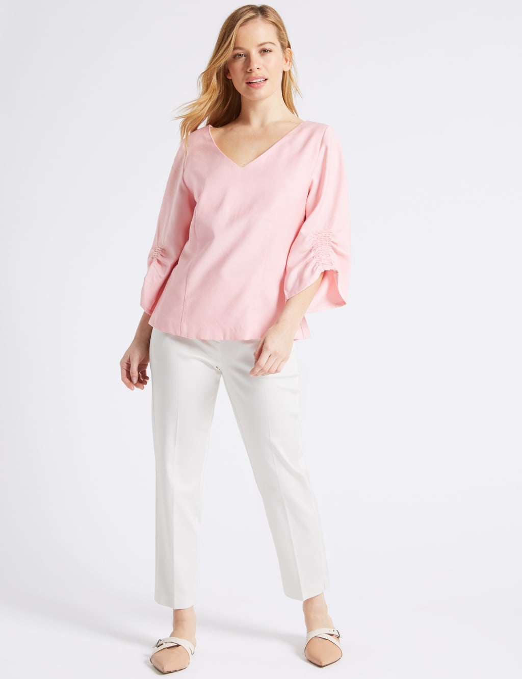 PETITE Cotton Rich Slim Leg Trousers 3 of 6