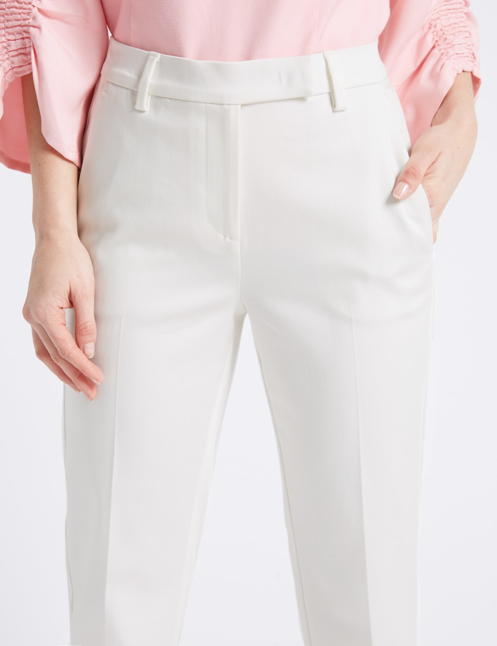 PETITE Cotton Rich Slim Leg Trousers 5 of 6