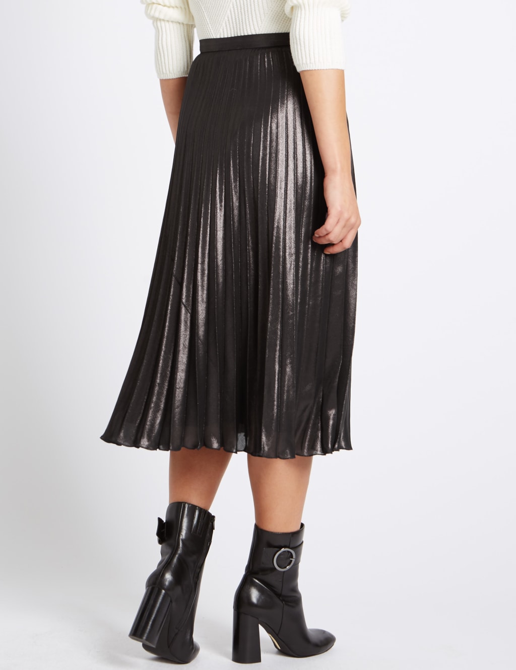 Pleated Midi Skirt 3 of 3