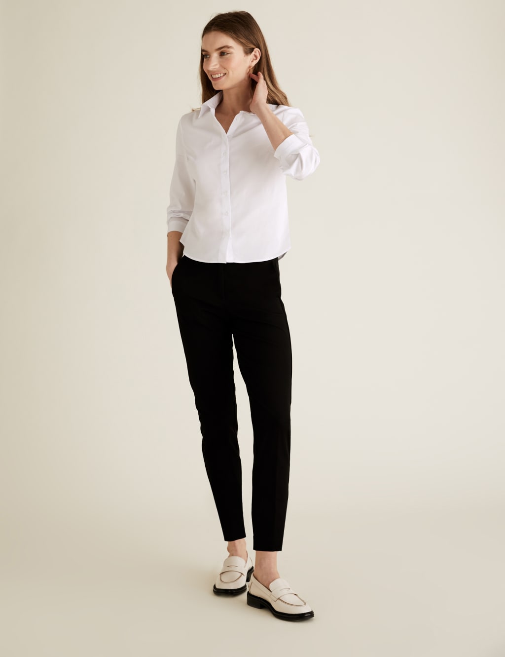 Petite slim leg trousers store