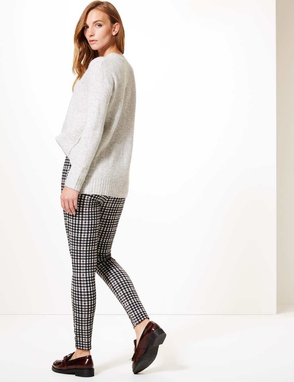 Checked Skinny Leg Trousers 4 of 6