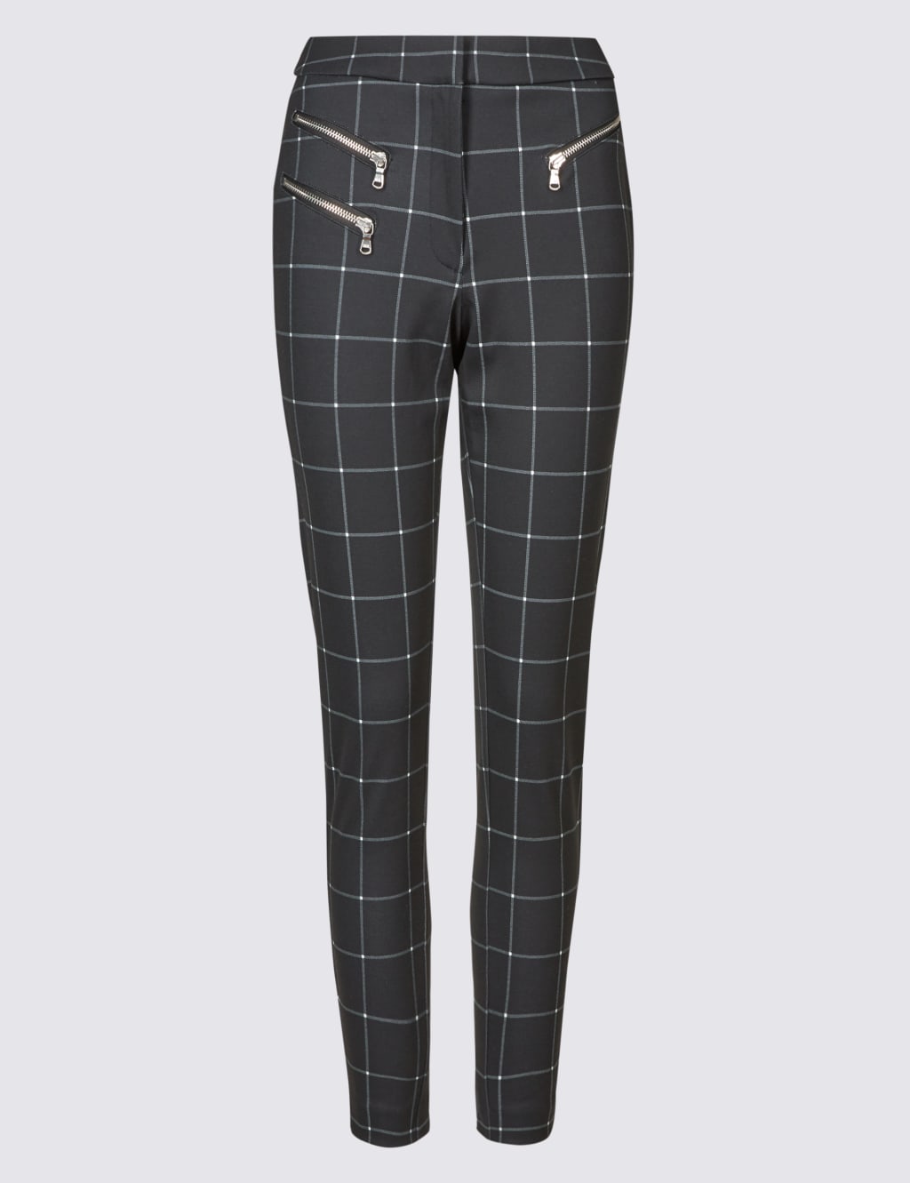 Womens checked skinny trousers outlet