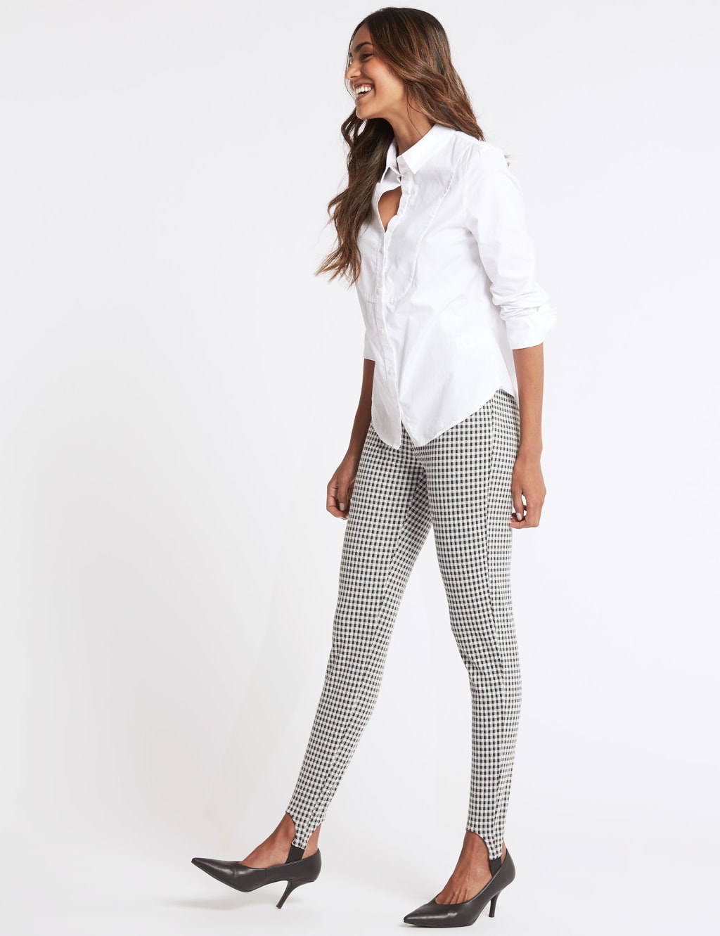 Gingham Skinny Leg Ski Pants 4 of 7