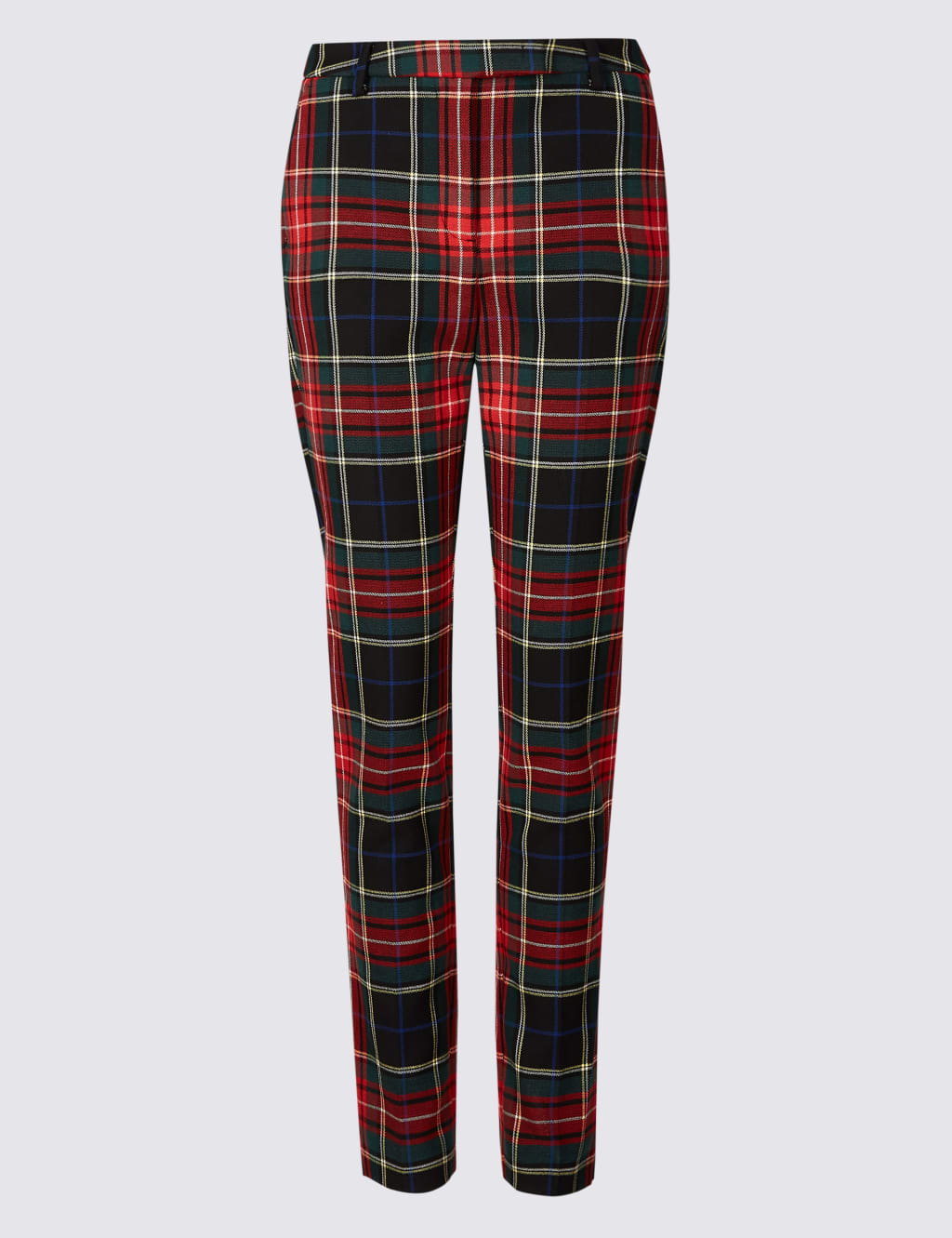 Checked Slim Leg Trousers M S Collection M S