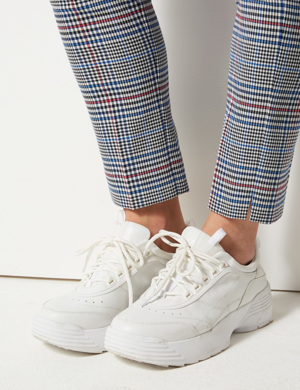 Checked Slim Leg Ankle Grazer Trousers 5 of 5