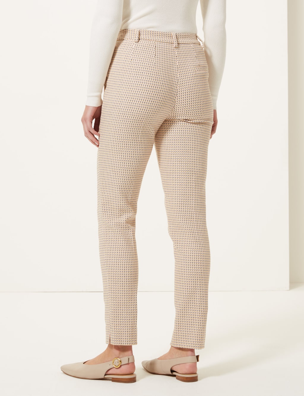 Mia Slim Textured Ankle Grazer Trousers 3 of 5
