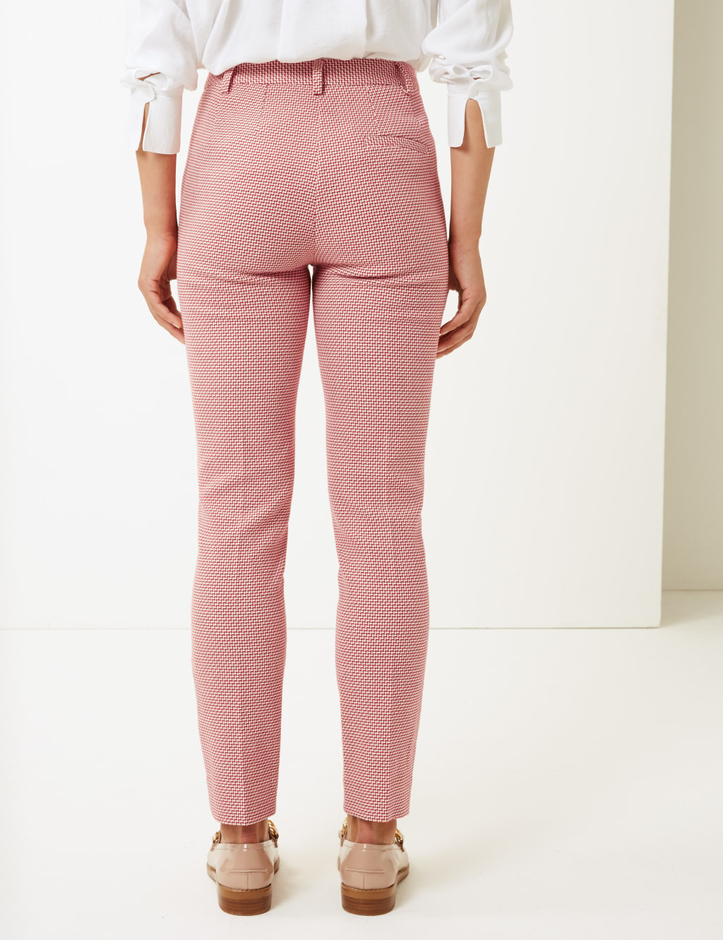 Checked Slim Leg Ankle Grazer Trousers 3 of 5