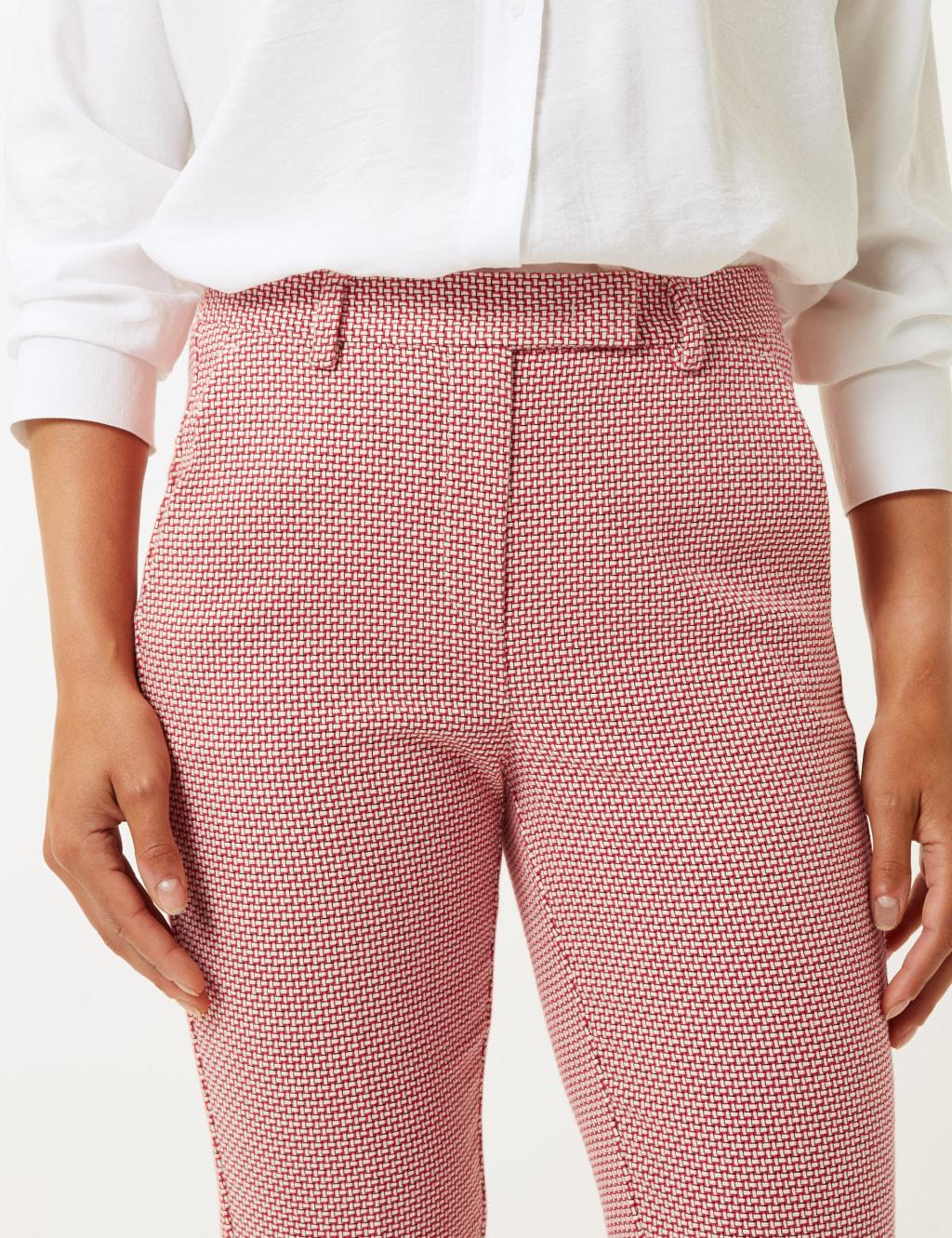 Checked Slim Leg Ankle Grazer Trousers 4 of 5