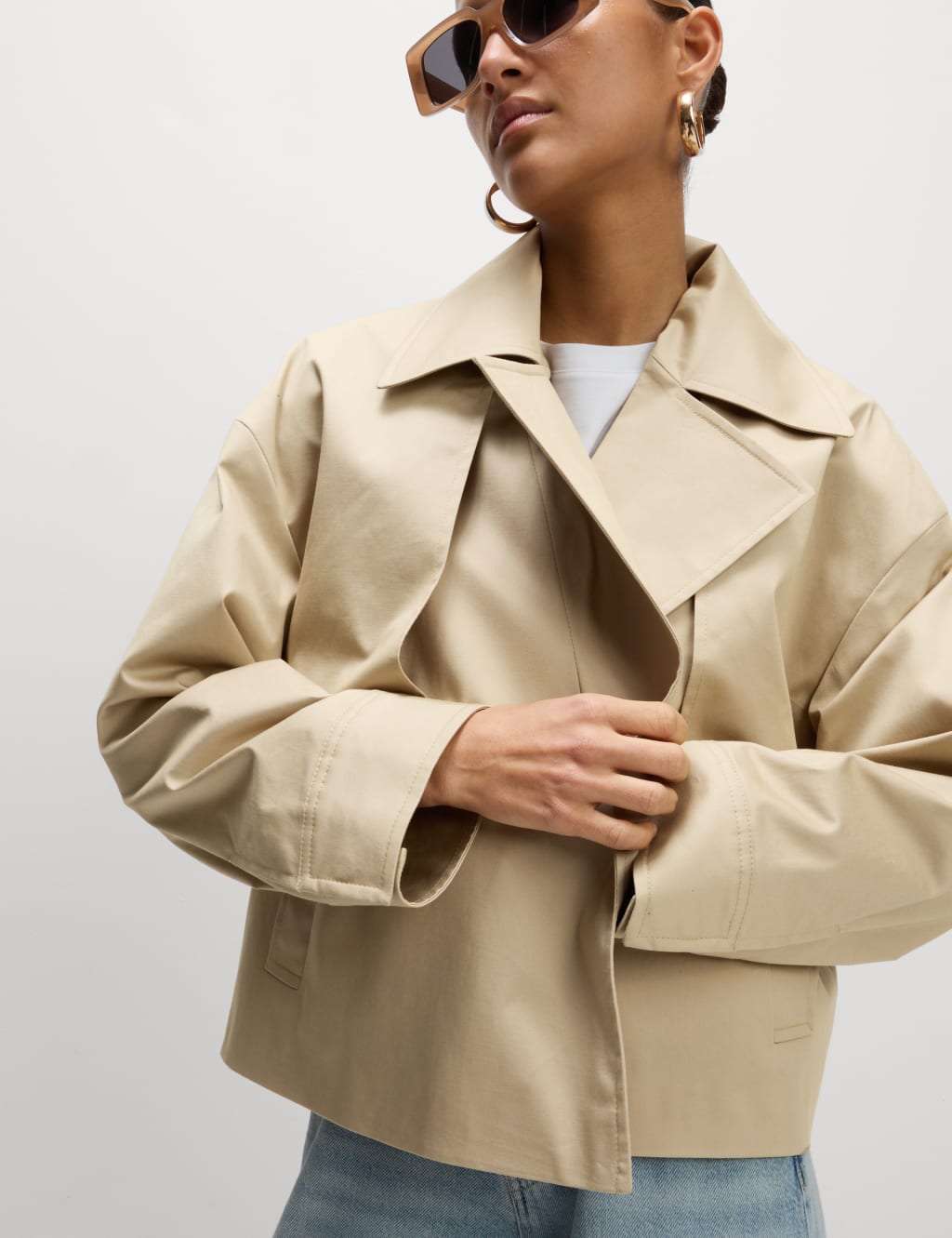 Cotton Rich Short Trench Coat 6 of 7