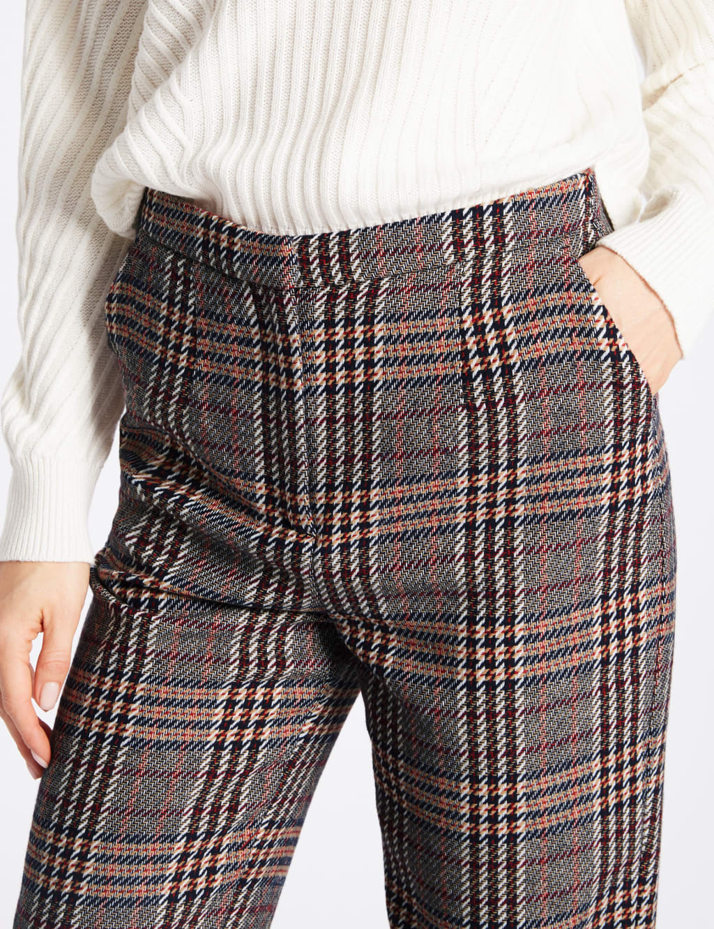 Checked Straight Leg Trousers 5 of 6