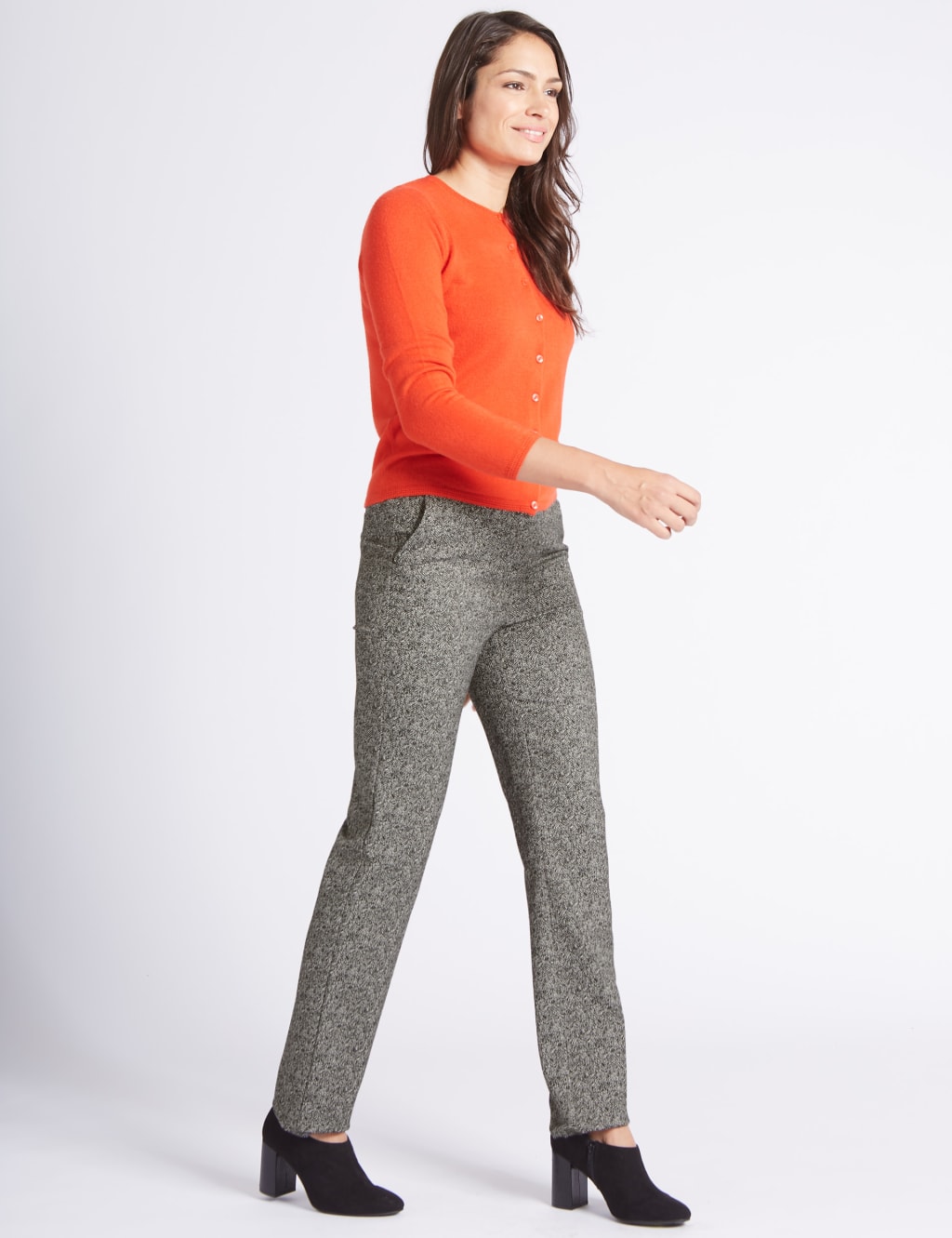 Broken Herringbone Straight Leg Trousers 1 of 6
