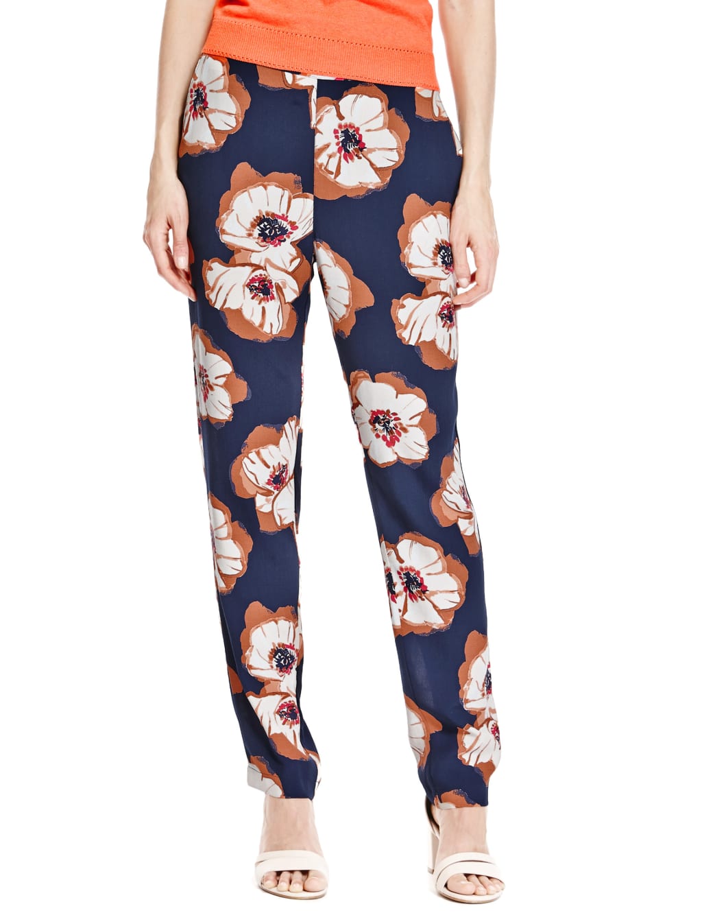 Bold Floral Tapered Leg Trousers 1 of 4