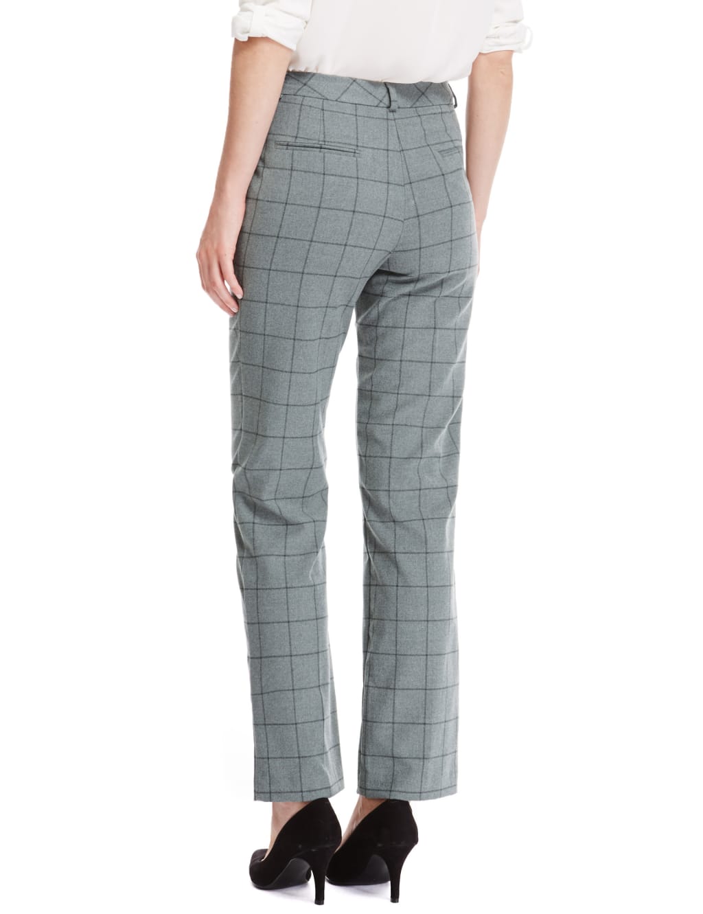 Window Pane Checked Straight Leg Trousers 4 of 4