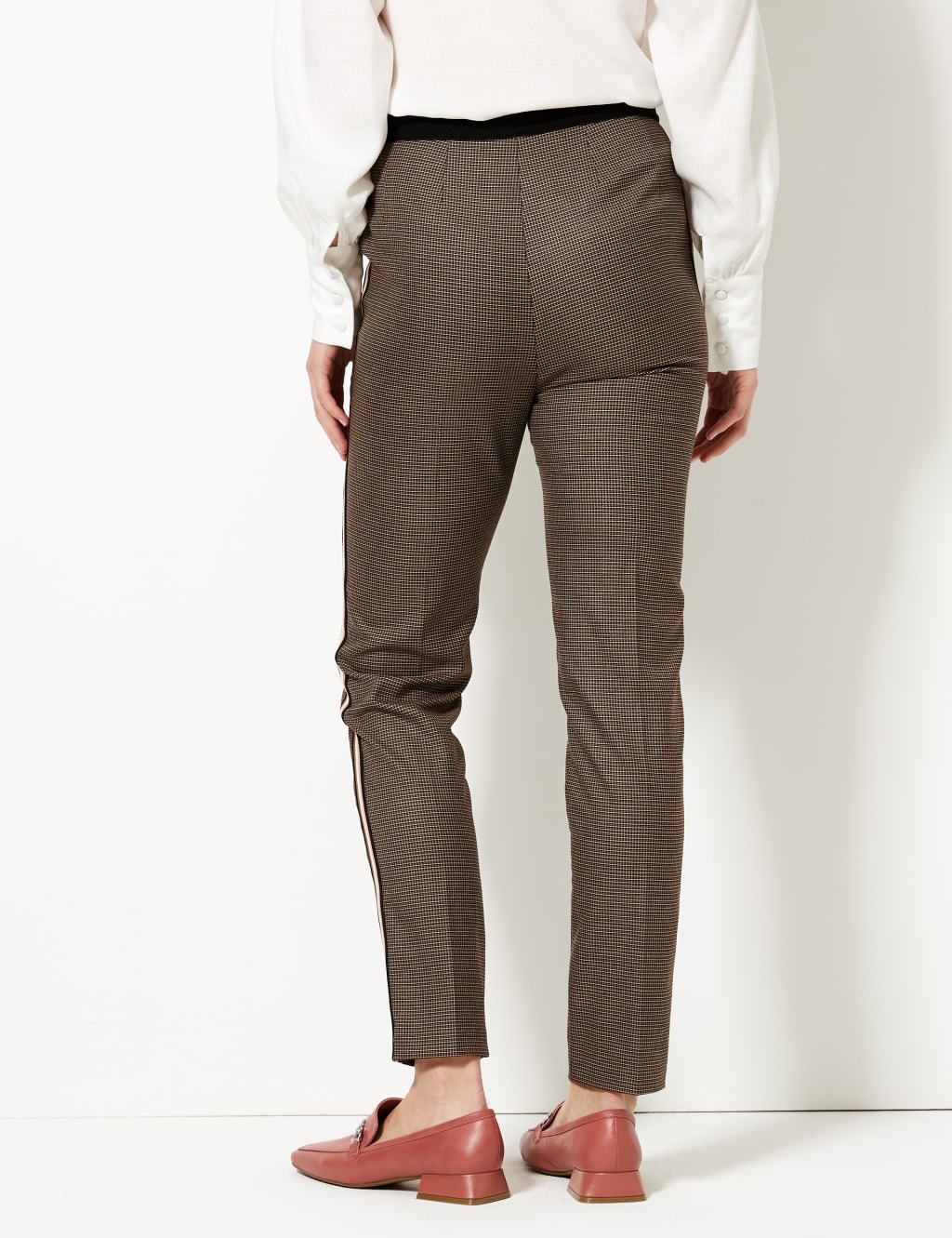 Checked Slim Leg Ankle Grazer Trousers 3 of 5